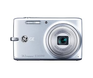GE E1450W-SL 14.1MP Digital Camera with 5X Optical Zoom and 2.7-Inch LCD with Auto Brightness (Silver)