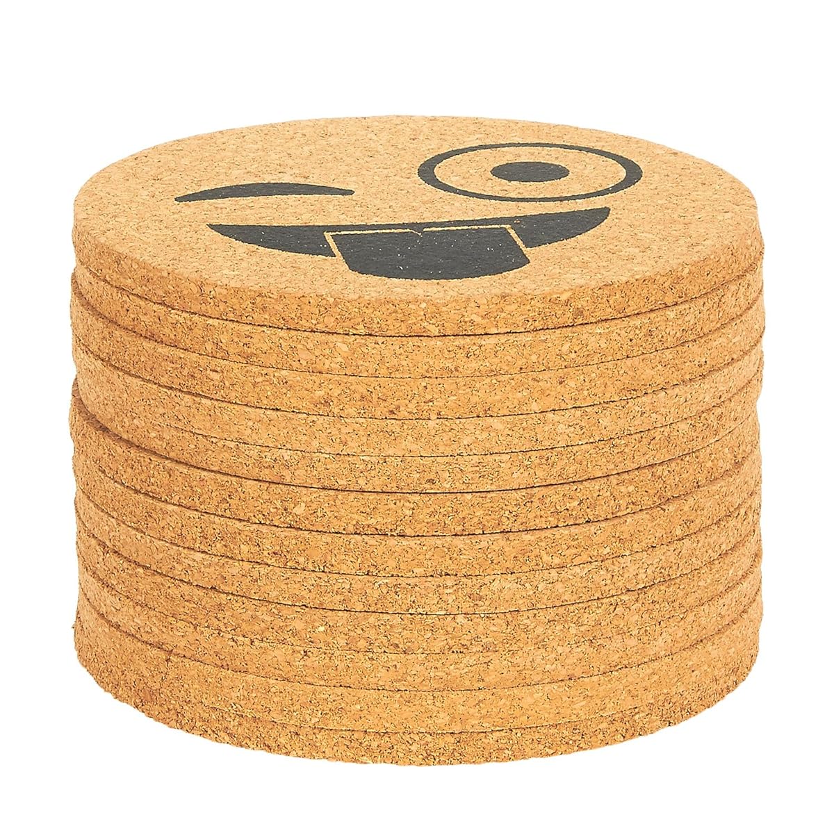 Pack of 12 Drink Coasters - Beverage Coasters Funny Novelty Cork Coasters for Drinks, Bar Drink Coaster Set, 4 x 0.19 inches