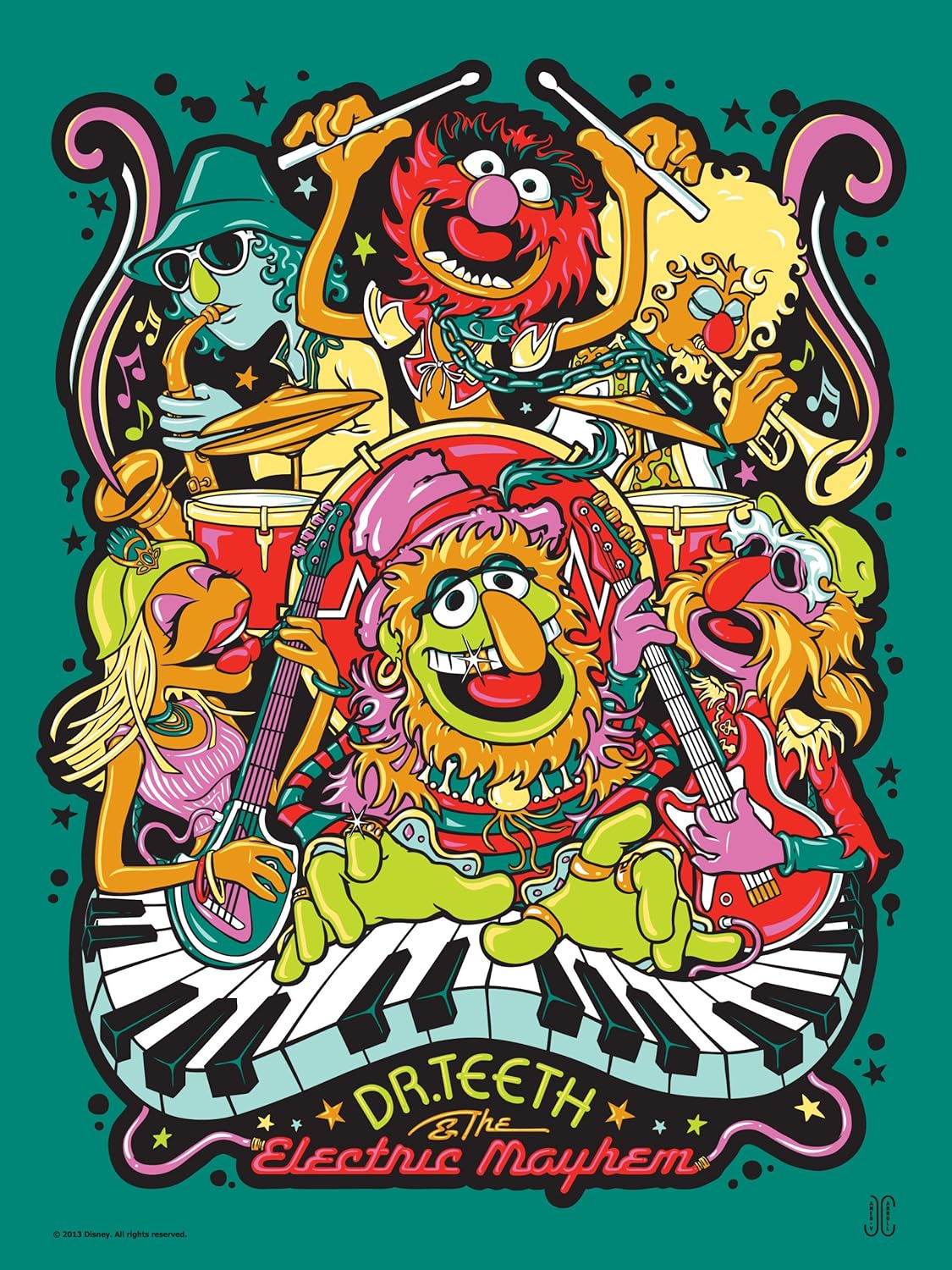 "Electric Mayhem" silk screen print by James Carroll available Friday