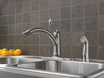 O0o Delta Faucet 4453 Ar Dst Linden Single Handle Kitchen Faucet