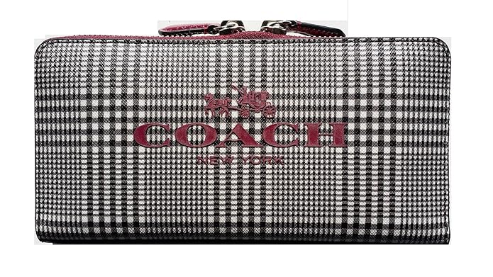 coach wallets plaid