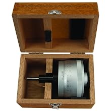 Mitutoyo 153-302 Micrometer Head, High-Res Model, 0-1" Range, 0.00001" Graduation, +/-0.00004" Accuracy, Plain Thimble, Flat Face
