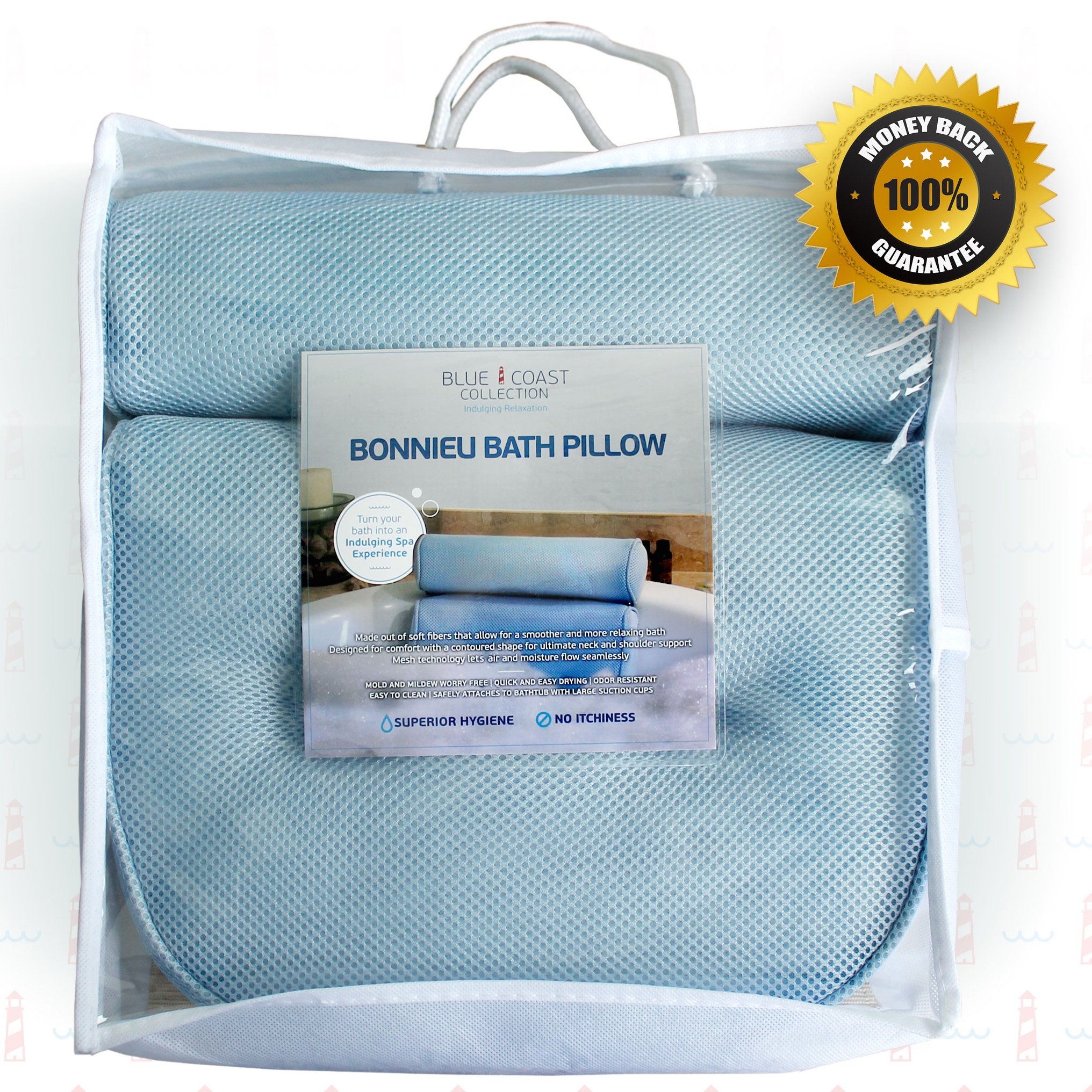 Luxury Bath Pillow for Bathtub & Hot Tub! Premium Spa Pillow Designed