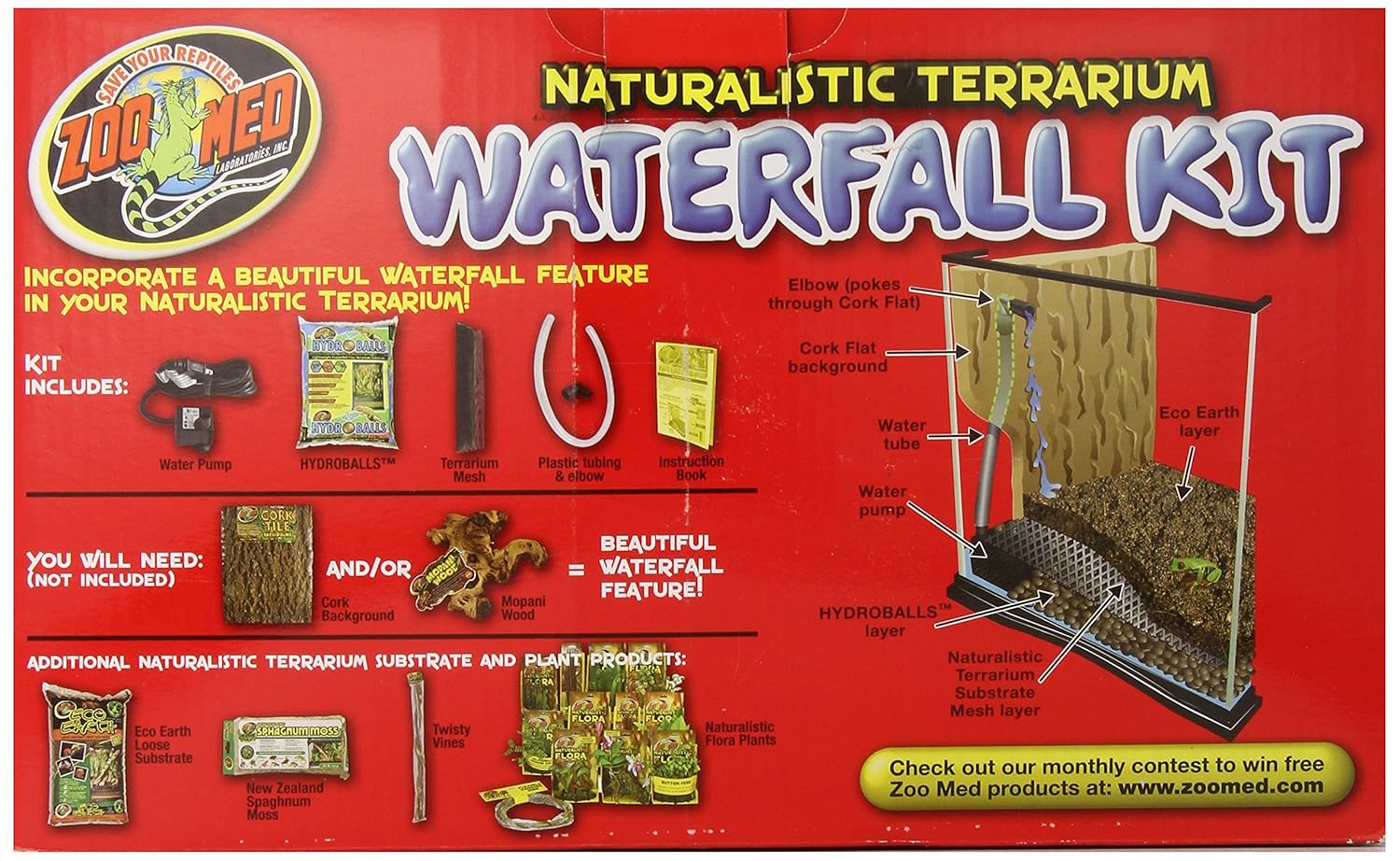 Zoo Med Naturalistic Terrarium Waterfall Kit , New, Free Shipping eBay