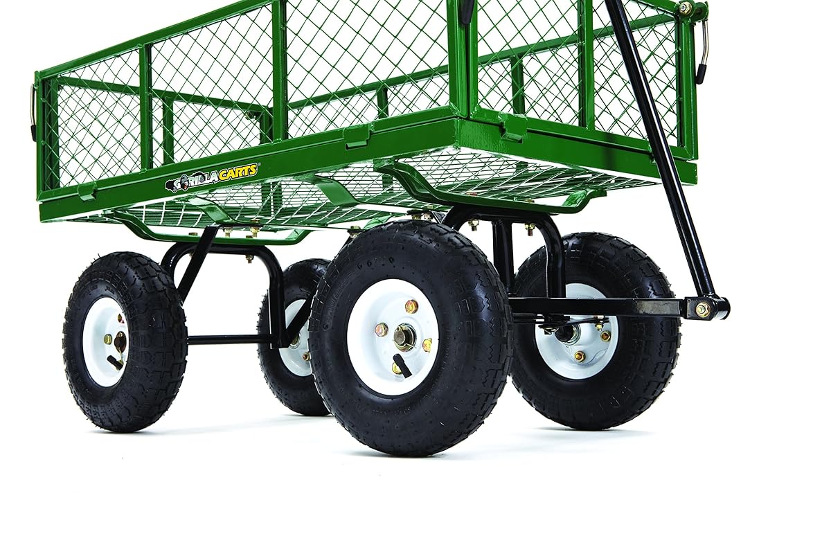 Gorilla Carts Steel Garden Cart with Removable Sides with a Capacity of