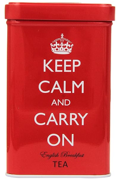 Keep Calm and Carry On Tea Tin, English Breakfast Tea (40 Bags)