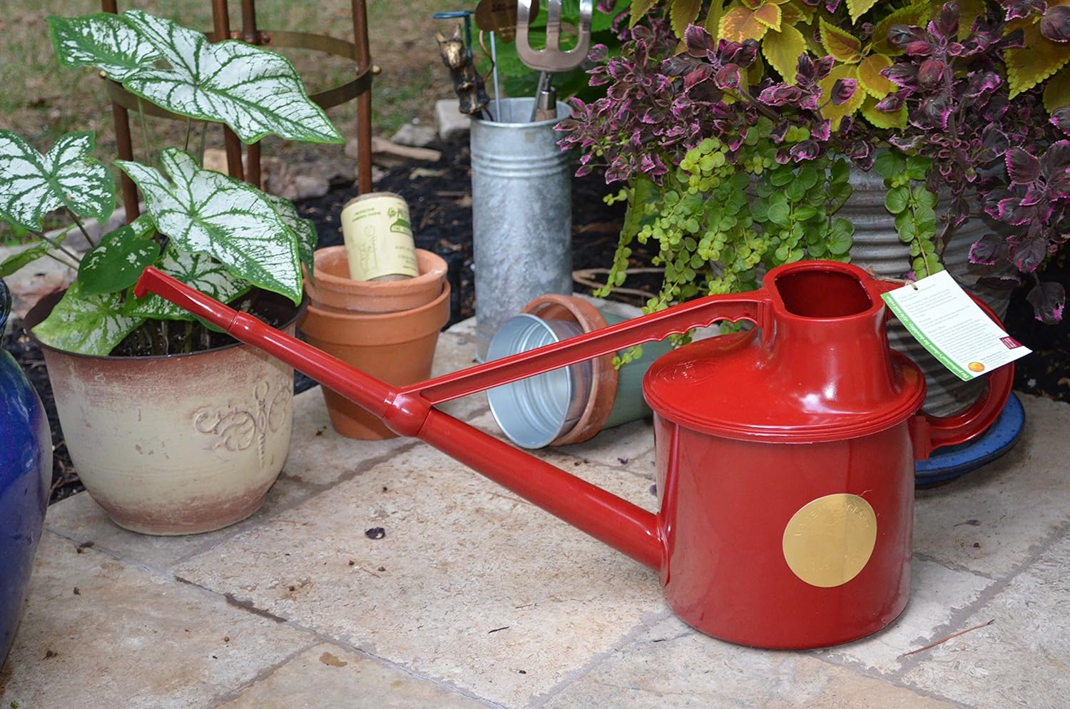 Haws V106 Deluxe Plastic Watering Can, 1.8Gallon/7Liter, Red , New