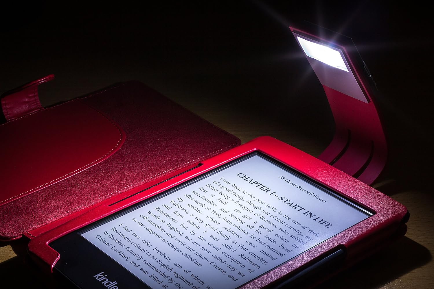 kindle 7th generation case with light