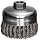 Weiler Wire Cup Brush, Threaded Hole, Steel, Full Twist Knotted, 4" Diameter, 0.023" Wire Diameter, 5/8"-11 Arbor, 1-1/4" Bristle Length, 9000 rpm (Pack of 1)