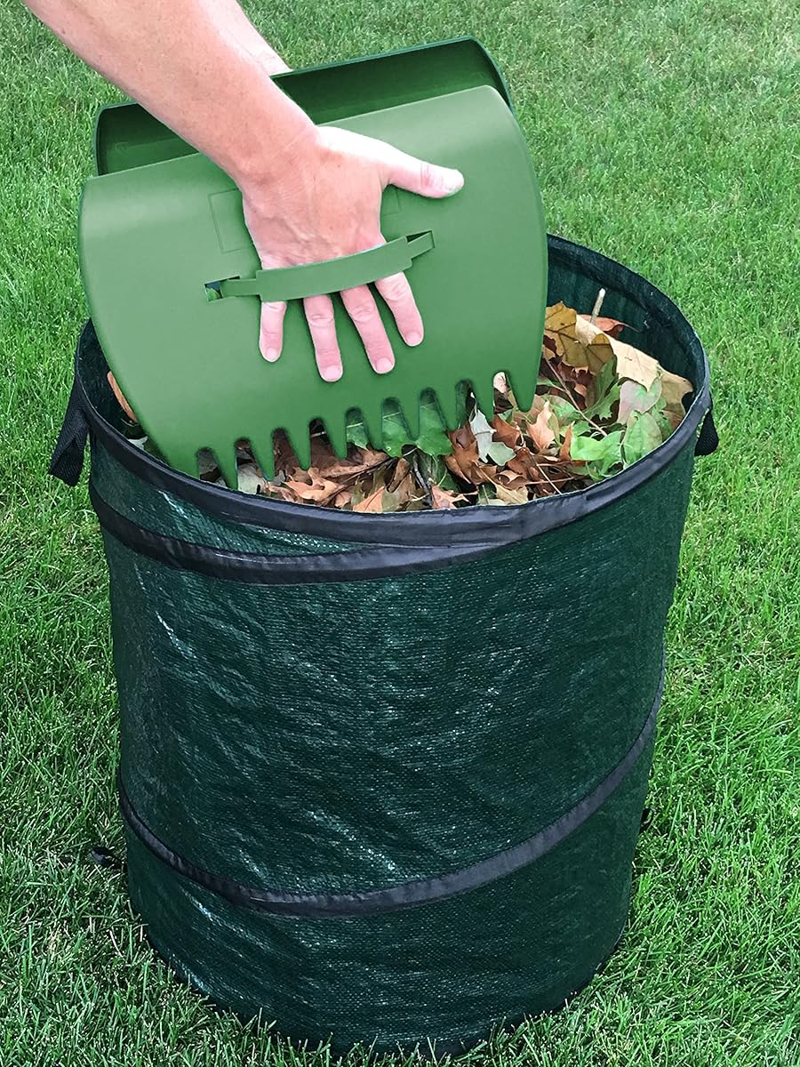 Lawn Bags Pop Up Leaf Bag with 2 Leaf Grabbers or Scoops Heavy Duty
