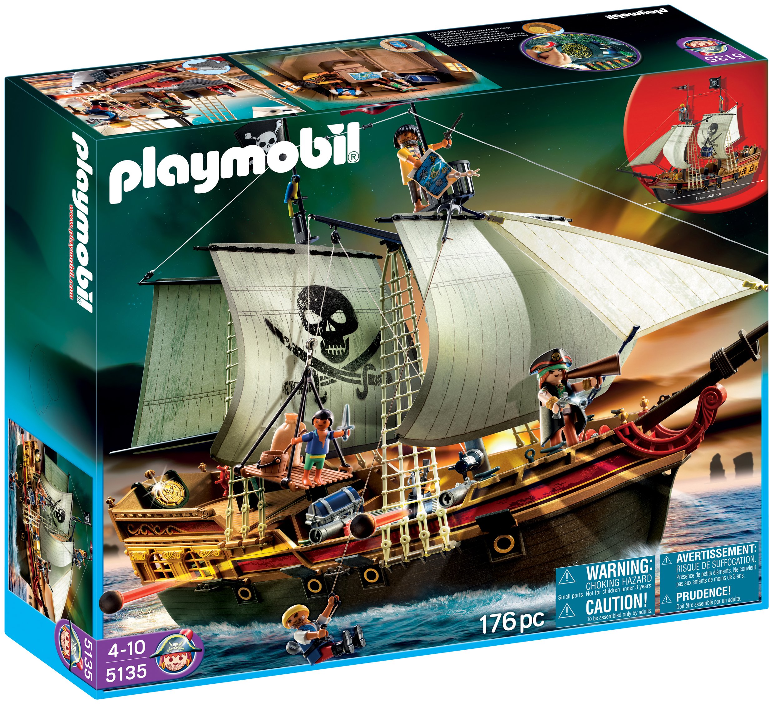 Brand New Playmobil Pirates 5135 Large Pirate Ship eBay