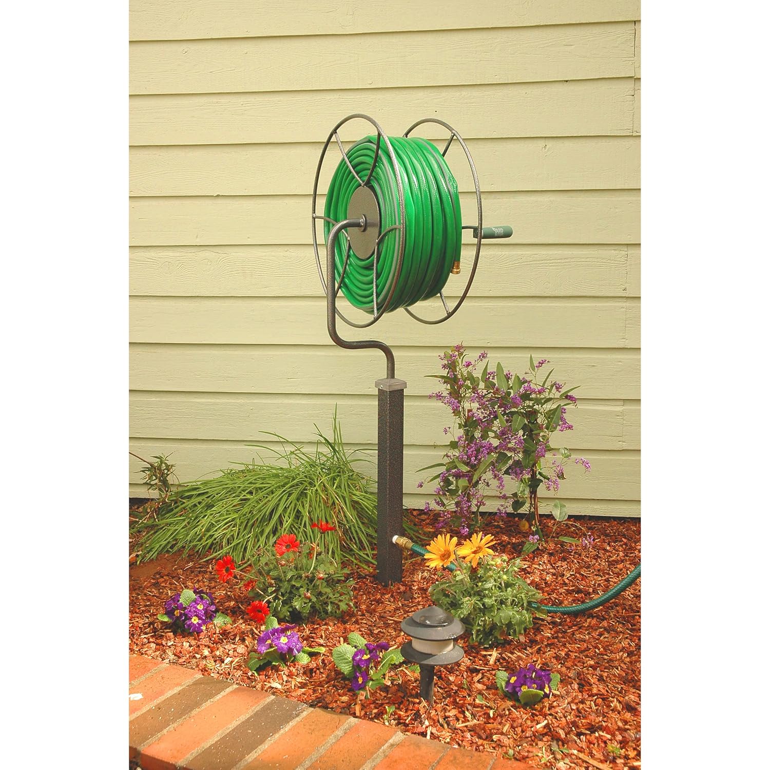 NEW Free Standing Rotating Hose Reel Outdoor Garden Heavy Duty Swivel