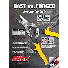 Wiss M3R MetalMaster 1-3/8-Inch Cut Capacity 9 3/4-Inch Straight, Left, and Right Cut Compound Action Snip