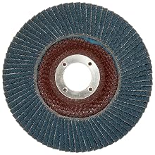 Norton Charger R822 High Performance Abrasive Flap Disc, Type 27, Threaded Hole, Fiberglass Backing, Zirconia Alumina