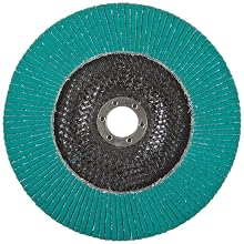 3M Flap Disc 577F, T29, Alumina Zirconia, Dry/Wet, 7" Diameter, 80 Grit, 111/128" Center Hole Diameter (Pack of 1)