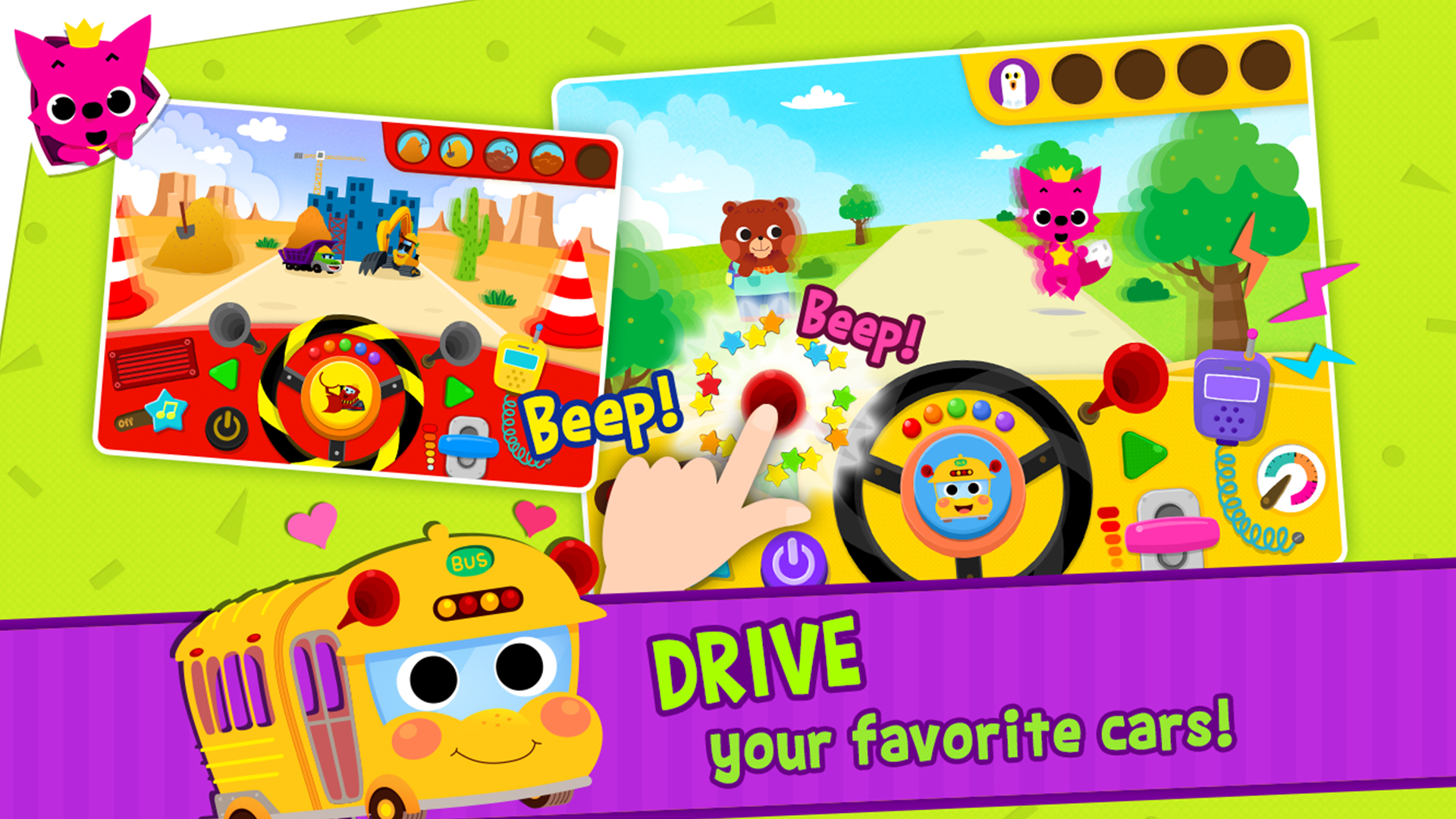 PINKFONG Car Town Wheels on the bus and more! Appstore