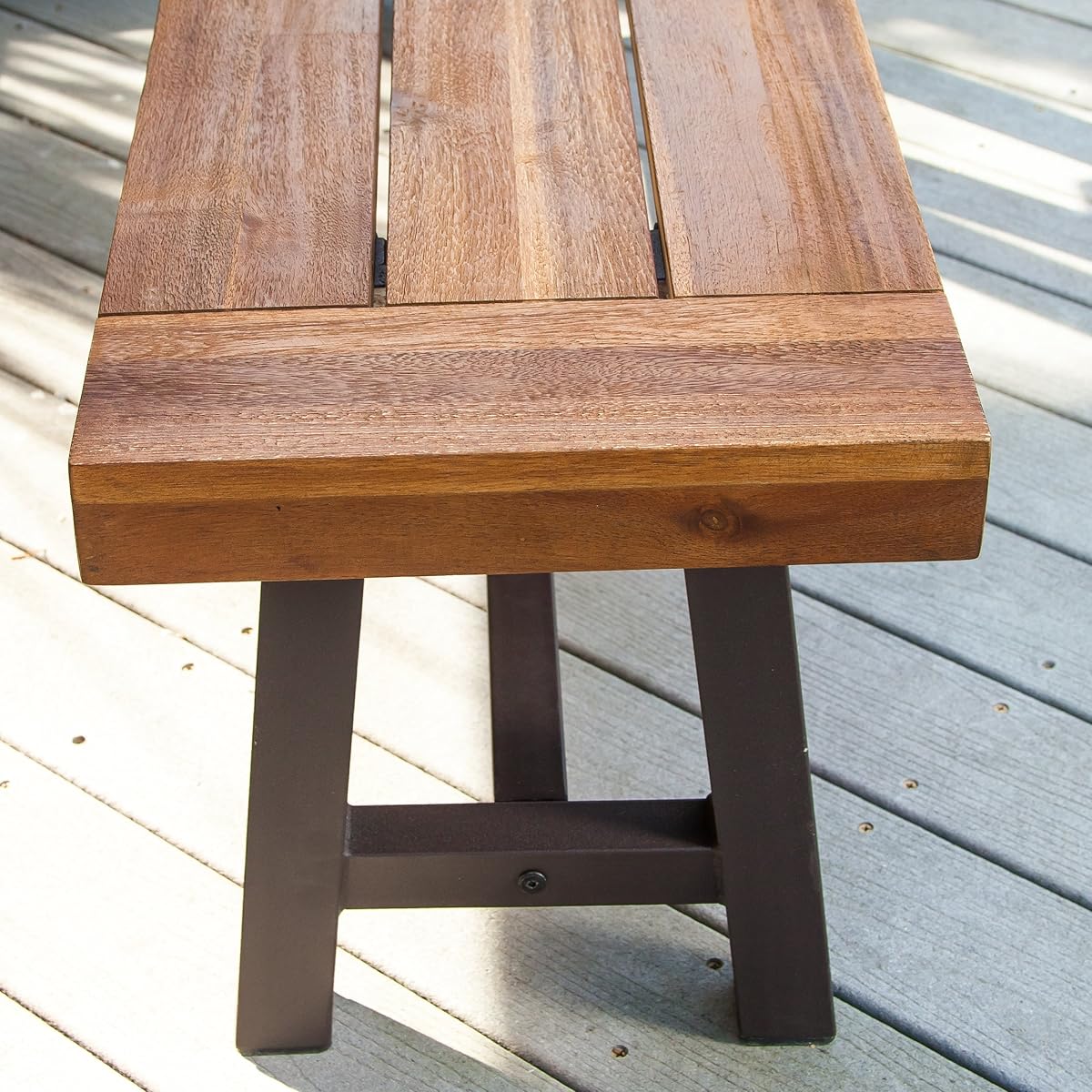 Bowman Wood Picnic Table Style Outdoor Dining Set with Bench Seats