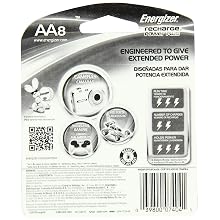 Energizer Rechargeable Batteries, AA Size, 8-Count