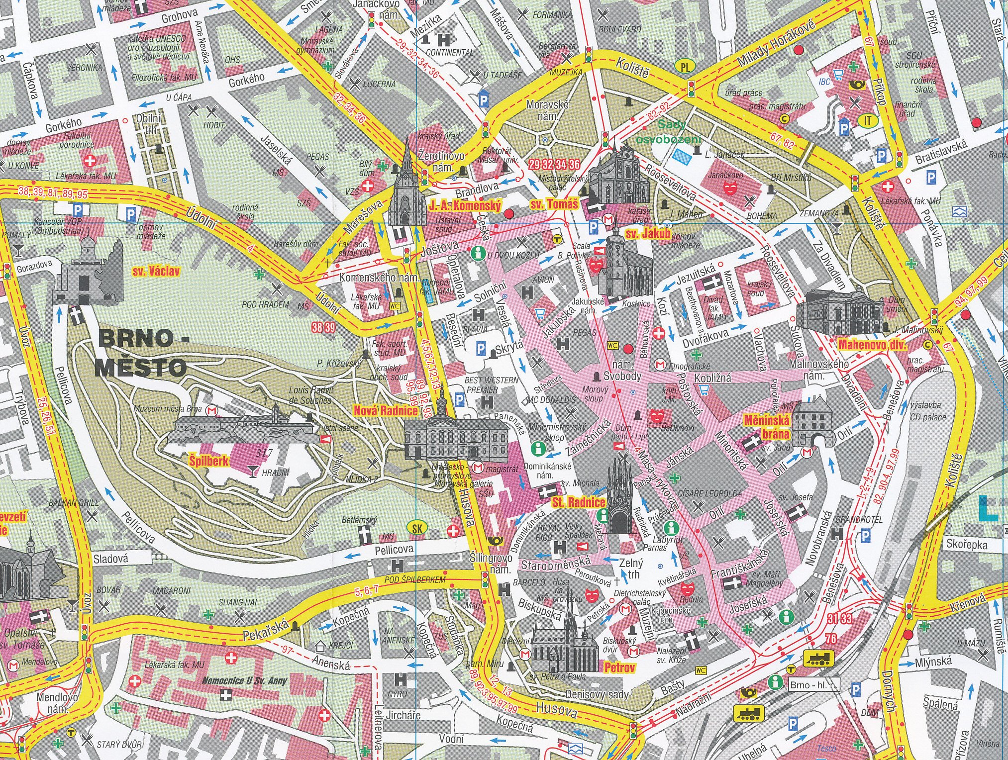 Street map Brno Czech Republic ai