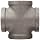 Anvil Malleable Iron Pipe Fitting, Class 150, Cross, NPT Female, Black Finish