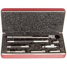 Starrett 823MAZ Tubular Vernier Inside Micrometer Set, 40-200mm Range, 0.01mm Graduation, +/-0.0025mm Accuracy