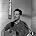 Lonnie Donegan - England. 1956. Singer and musician Lonnie Donegan is pictured at the microphone in a recording studio.