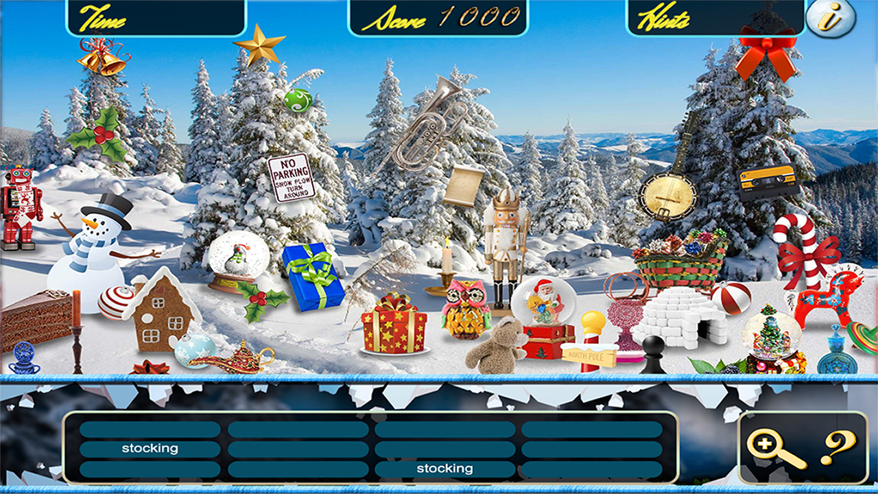 Hidden Objects - Winter Snow Holiday & Object Time Puzzle Christmas