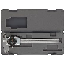 Brown & Sharpe 599-579-5 Dial Caliper, Stainless Steel, Black Face, 0-6" Range, +/-0.001" Accuracy, 0.001" Resolution, Meets DIN 862 Specifications