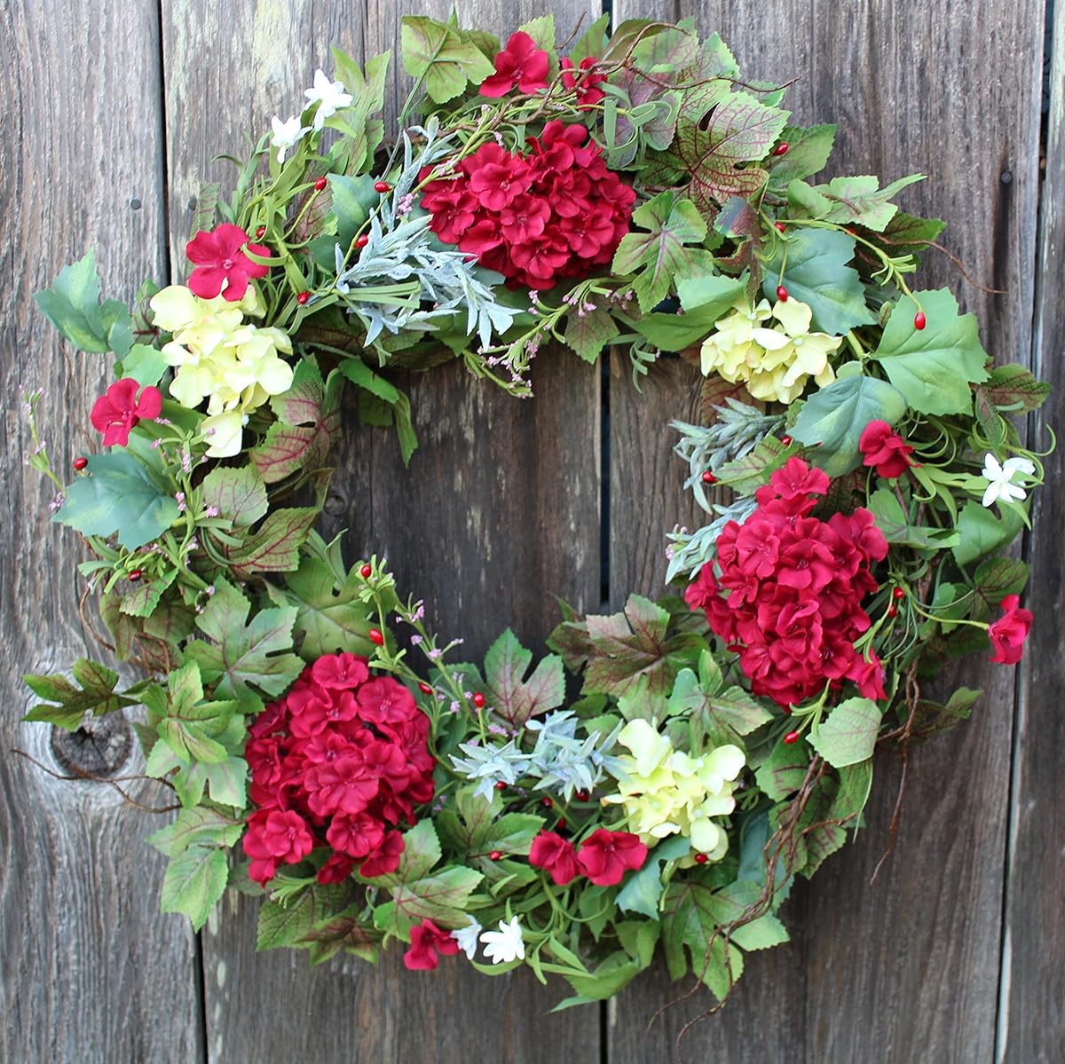 Belmont Silk Decorative Front Door Wreath 24 Inch Year Round Beautiful Silk Wreath Transforms