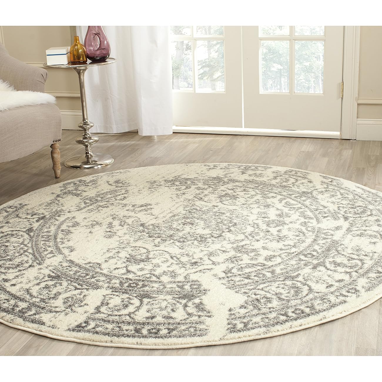 Safavieh Adirondack Collection ADR101B Ivory and Silver Oriental