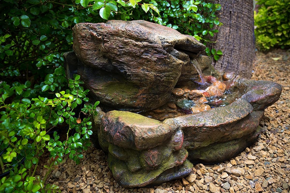 Kimball Rock Water Fountain: Outdoor Water Feature for Gardens & Patios