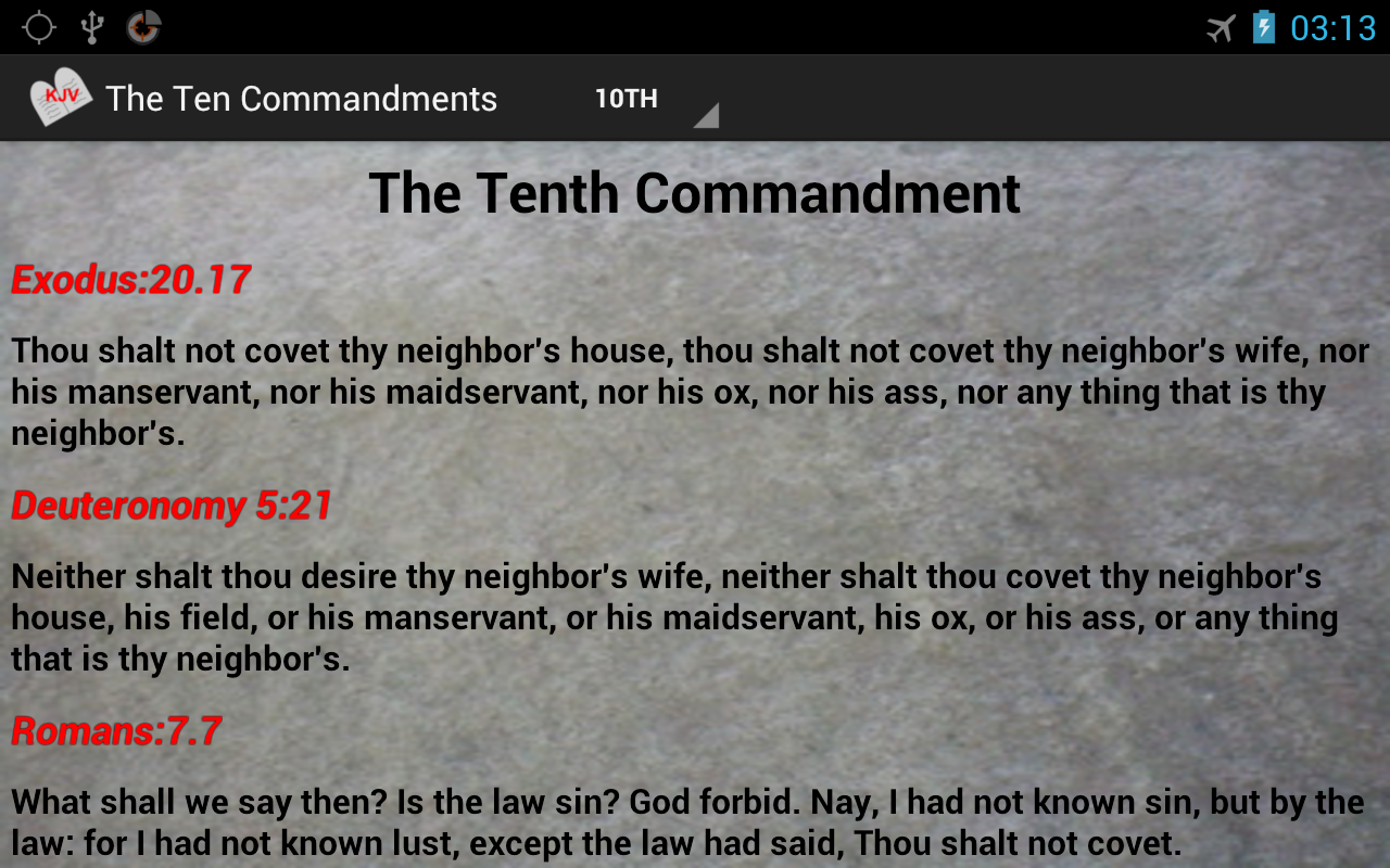 Amazon.com: The Ten Commandments (King James Version): Appstore for Android