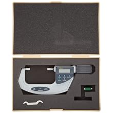 Mitutoyo LCD Blade Micrometer, Quickmike Type, Ratchet Stop, Inch/Metric