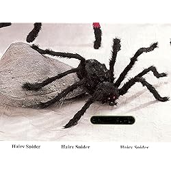 halloween hairy black spiderHALLOWEEN HAIRY POSABLE BLACK SPIDER