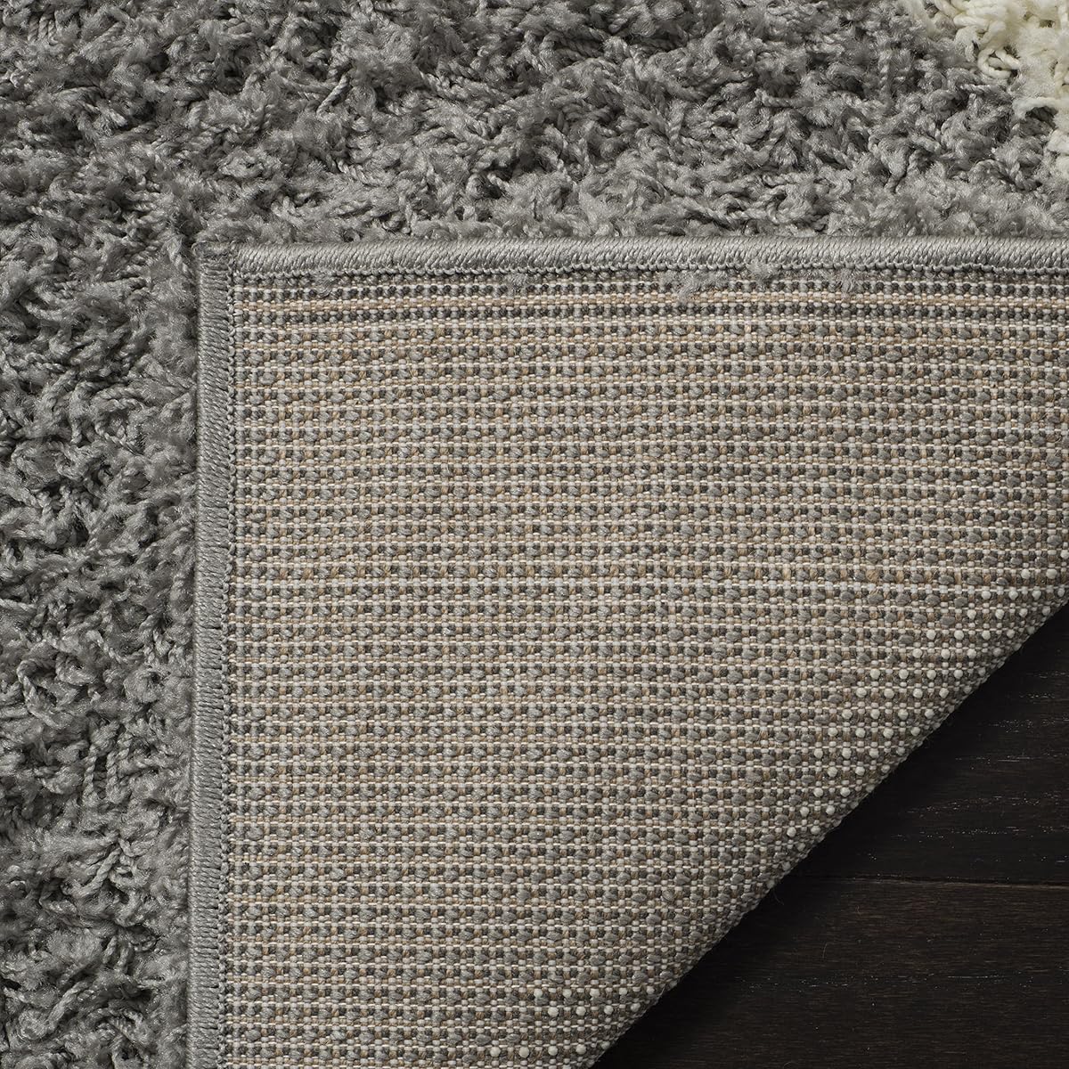 Safavieh Dallas Shag Collection SGD257G Grey and Ivory Area Rug (8 x 10)