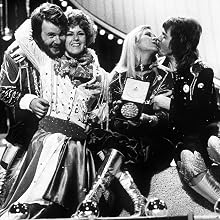 ABBA - Music Personalities pic: 4th July 1974. Brighton, England. Swedish pop group "Abba" celebrate their Eurovision Song Contest victory with "Waterloo" the winning song.