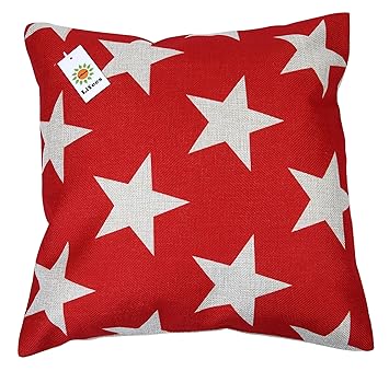 【クリックで詳細表示】(ライフィーズ) Lifees クッションカバー 45×45cm スター 星 北欧 10種類 (レッド)： ホーム＆キッチン