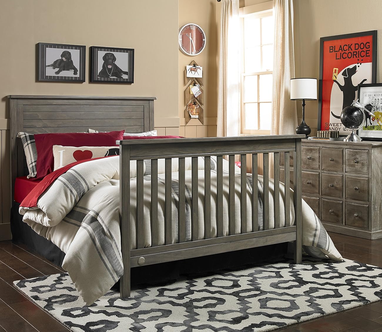 FisherPrice Quinn 4in1 Convertible Crib, Vintage Grey