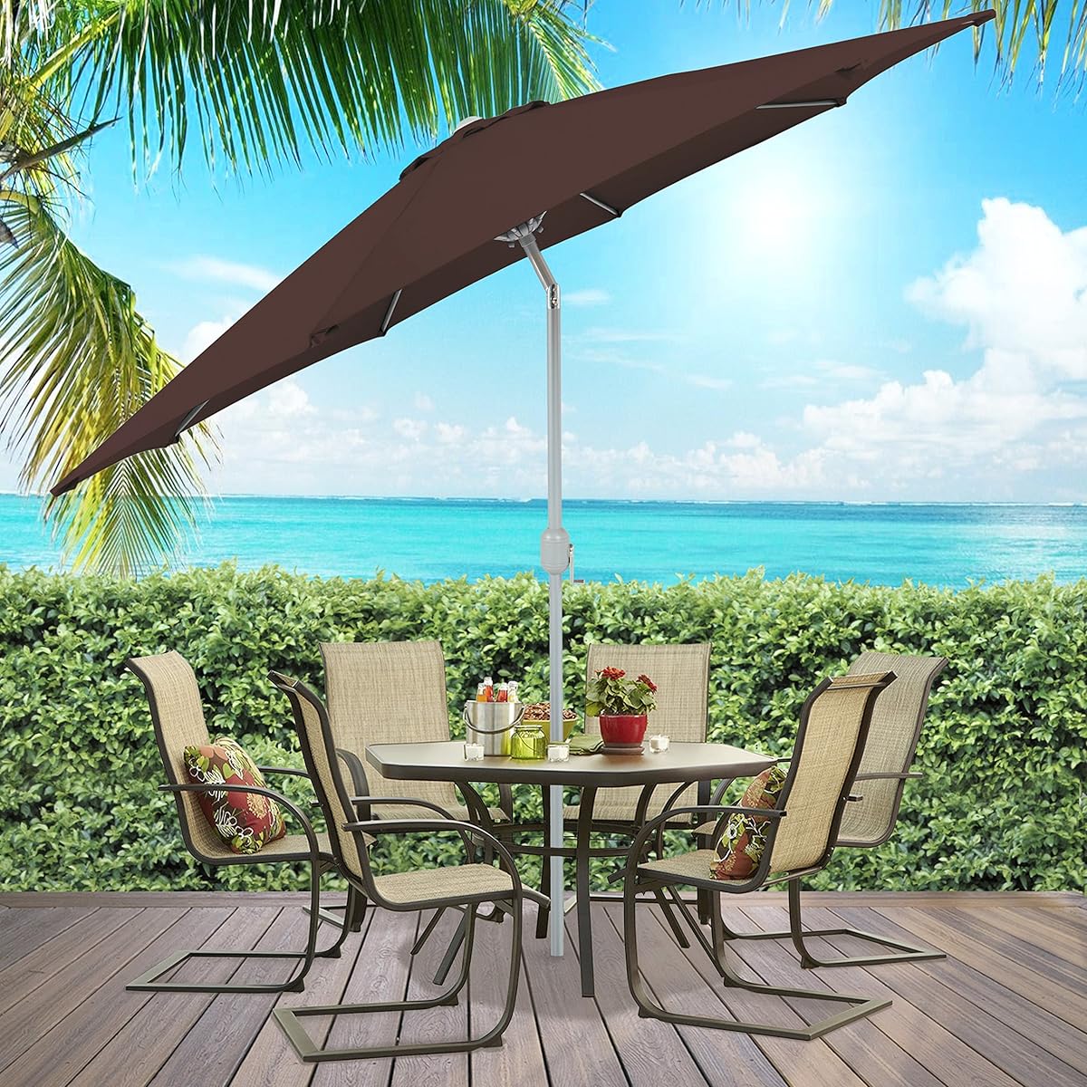 Best Choice Products 9ft Aluminum Outdoor Umbrella Patio umbrella w