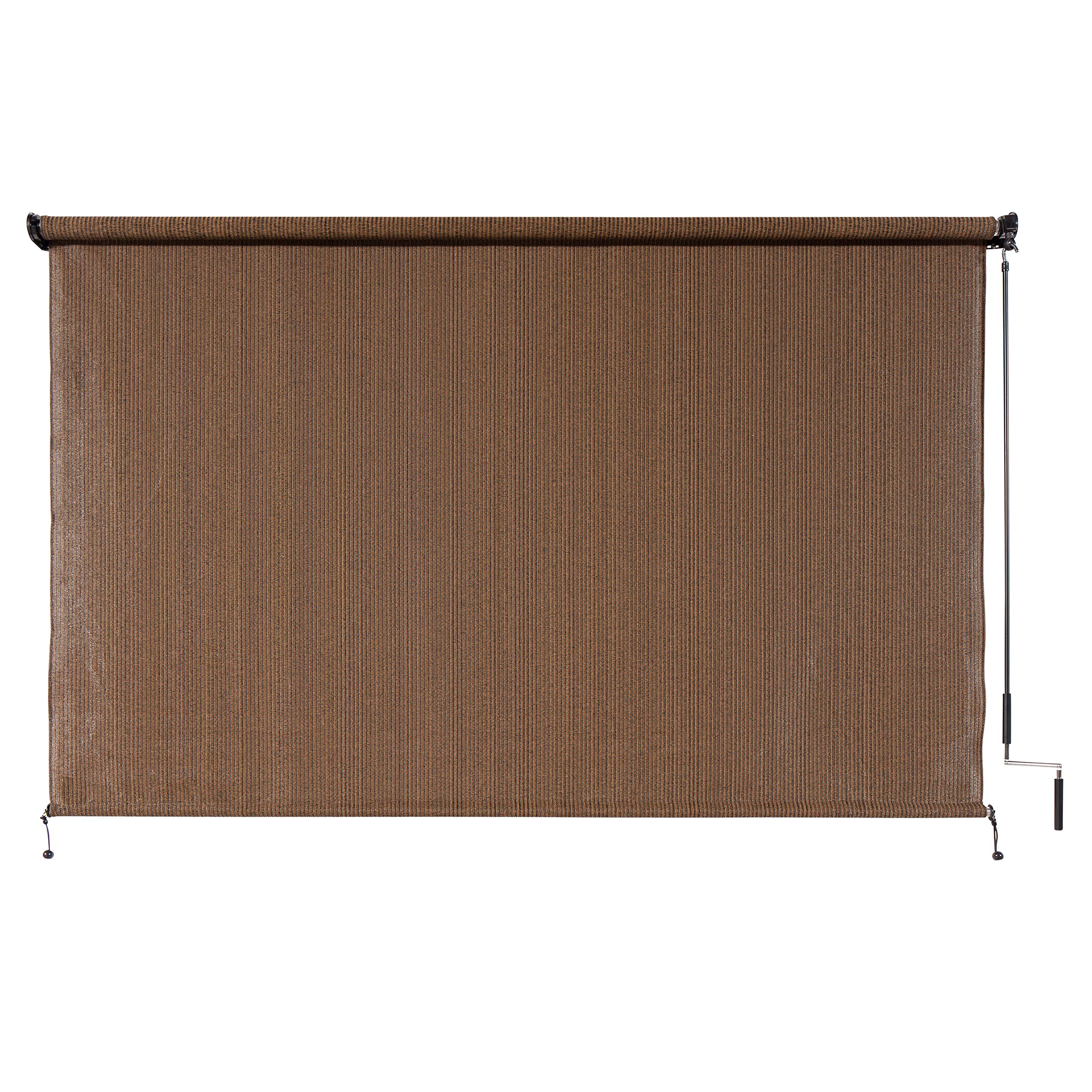 Coolaroo Exterior Cordless Roller Shade 8ft by 6ft Mocha