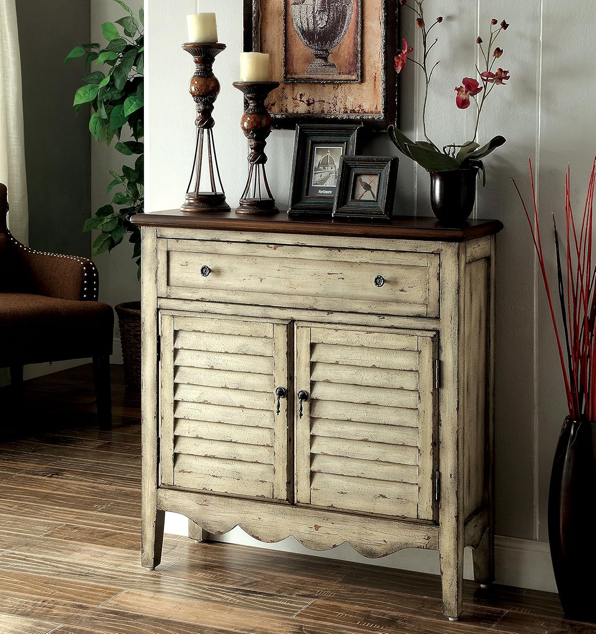 Furniture of America Gladen Vintage Style Storage Antique