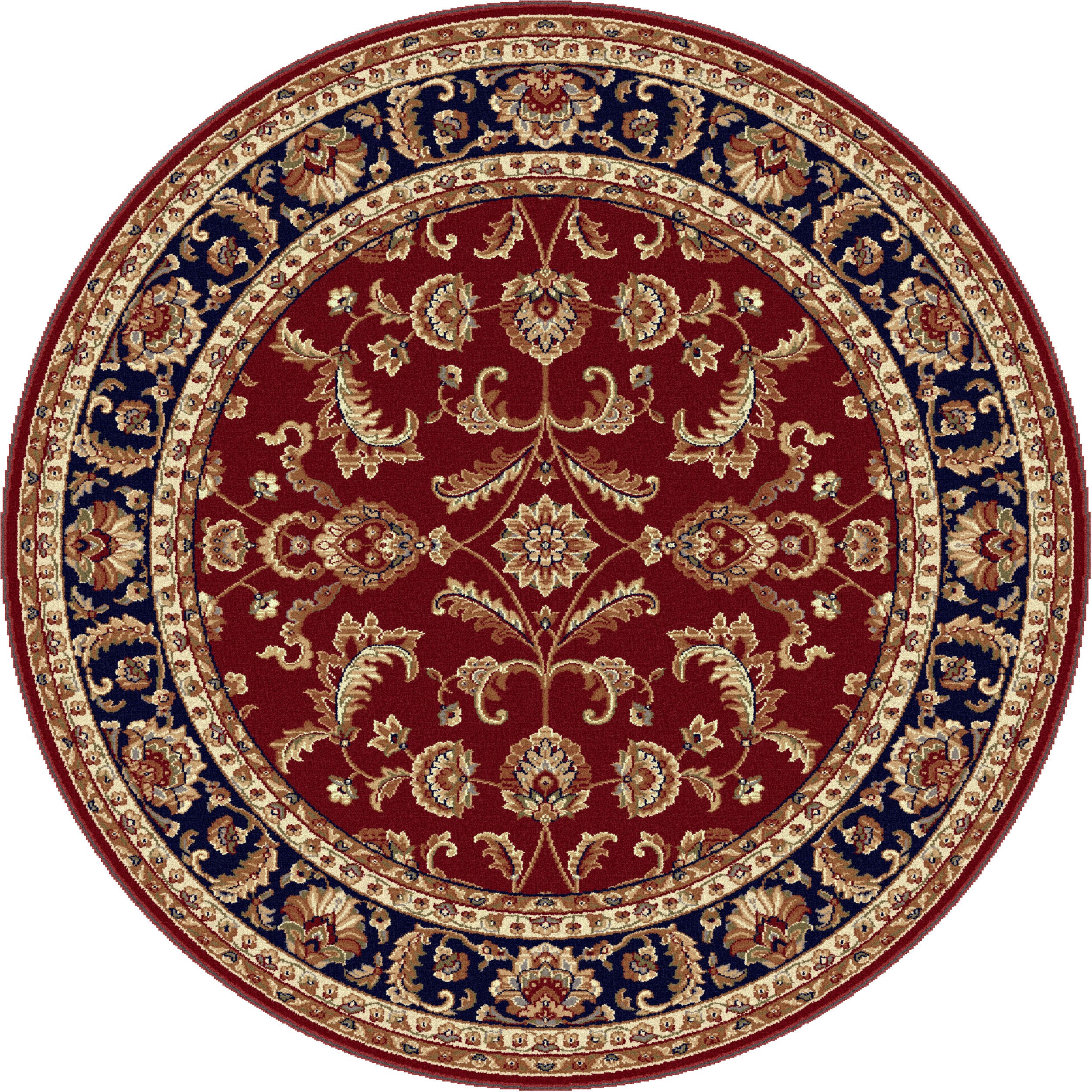 Universal Rugs Transitional Oriental 5 ft. 3 in. Round Area Rug Red eBay
