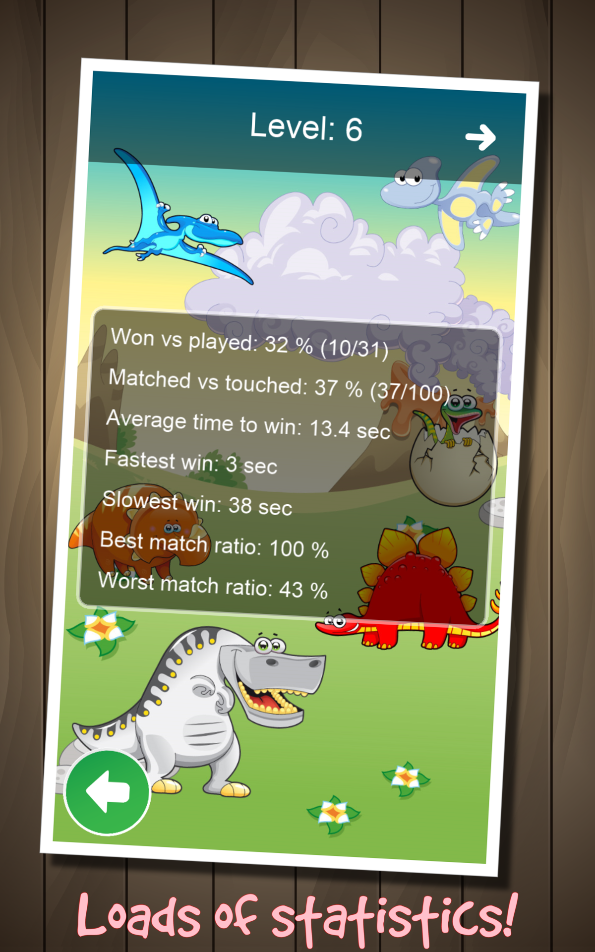 Kids Dinosaur Memory Game Addictive, inspiring and mind