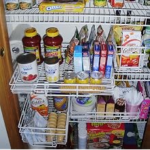 Shelf on Rails Expandable Chrome Plated Pantry Pull Out Shelf, 16 by 12-Inch