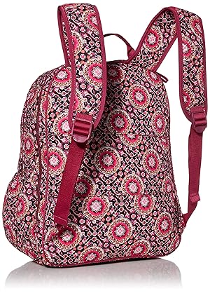 iconic campus backpack in raspberry medallion