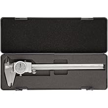 Brown & Sharpe 599-579-8-1 Dial Caliper, Stainless Steel, White Face, 0-8" Range, +/-0.001" Accuracy, 0.001" Resolution, Meets DIN 862 Specifications