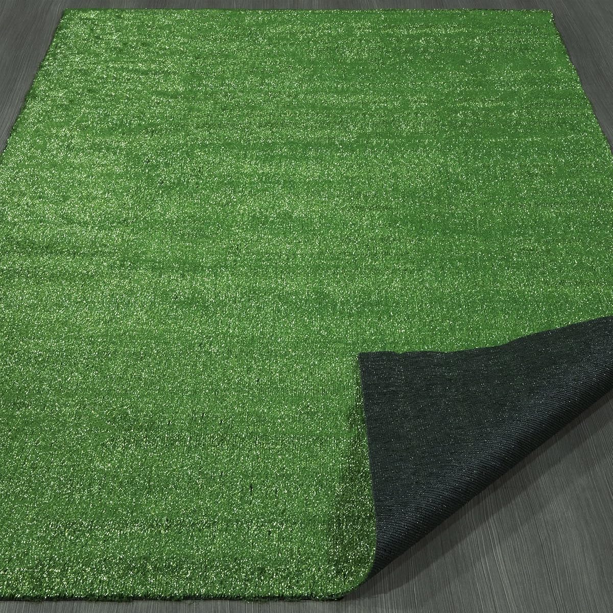 Ottomanson Evergreen Collection Indoor/Outdoor Green Artificial Grass