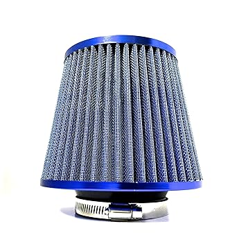 【クリックで詳細表示】キノコ 型 エア フィルター メッシュ タイプ エア クリーナー 選べる 3色 (ブルー)： スポーツ＆アウトドア