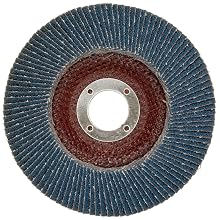 Norton R822 High Density Abrasive Flap Disc, Type 27, Threaded Hole, Fiberglass Backing, Zirconia Alumina