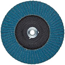 PFERD Polifan SGP Abrasive Flap Disc, Type 29, Threaded Hole, Phenolic Resin Backing, Zirconia Alumina